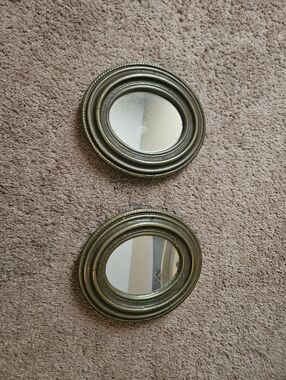 Moving Sale!!! Pair Of Vintage Brass Mirrors